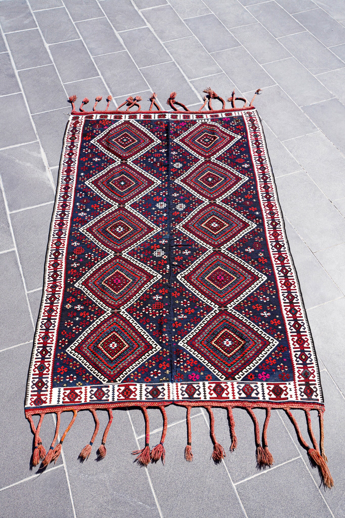 Anatolian Hand Woven Nomadic Van Kilim