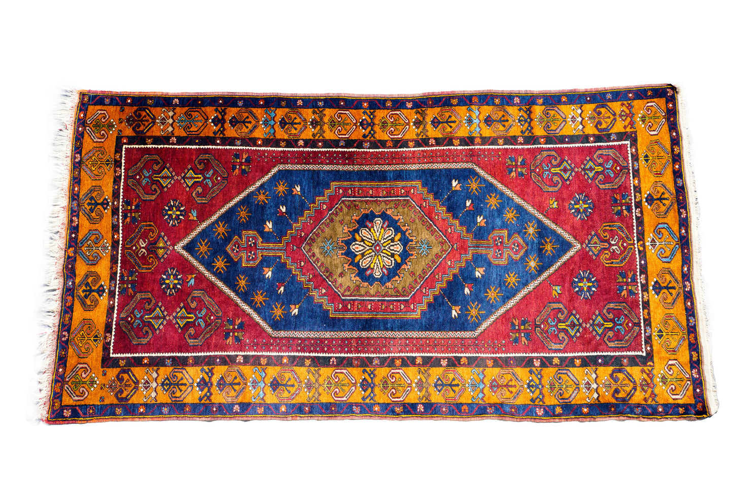 Anatolian Hand Woven Nomadic Yahyali Rug