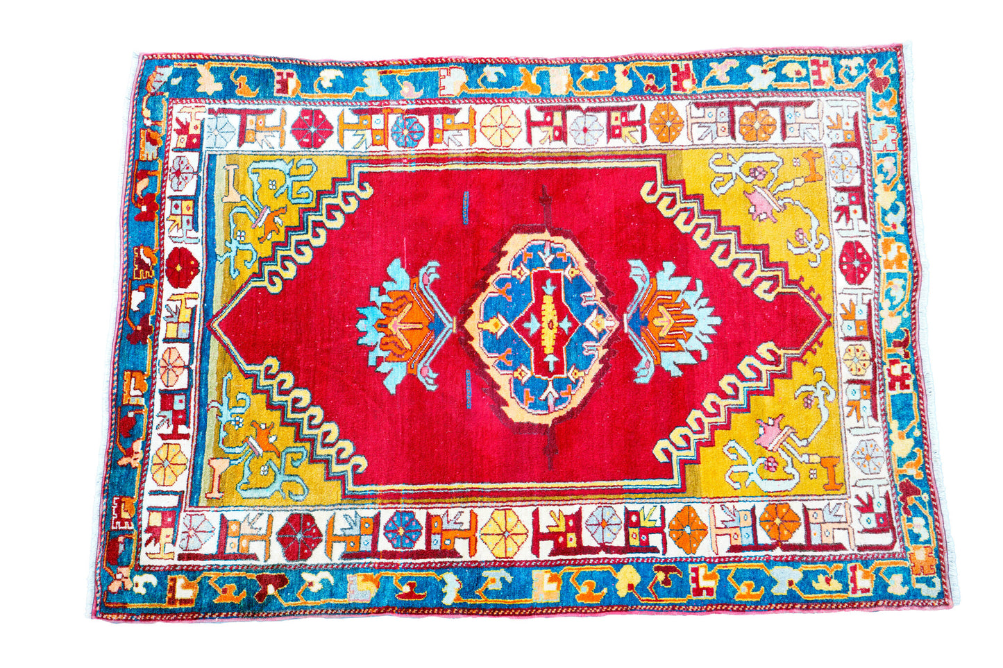 Anatolian Hand Woven Nomadic Milas Rug