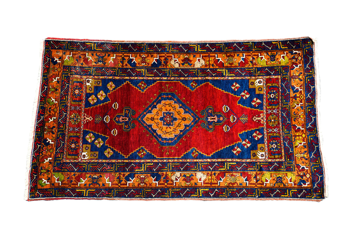 Anatolian Hand Woven Nomadic Yahyali Rug