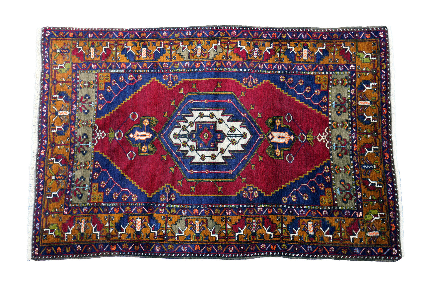 Anatolian Hand Woven Nomadic Yahyali Rug