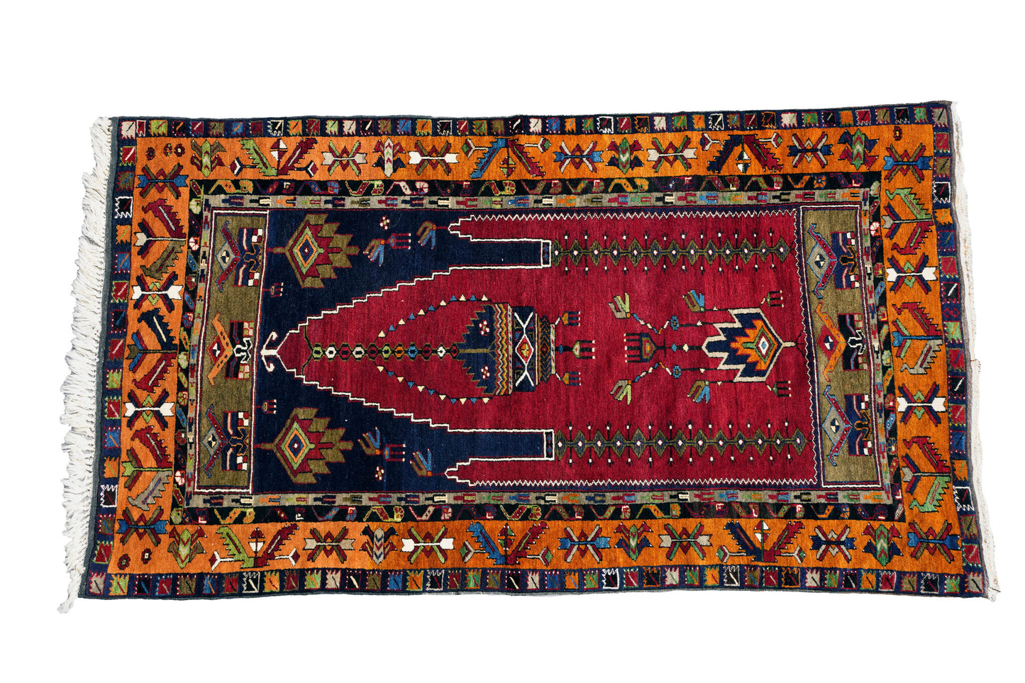 Anatolian Hand Woven Nomadic Yahyali Rug