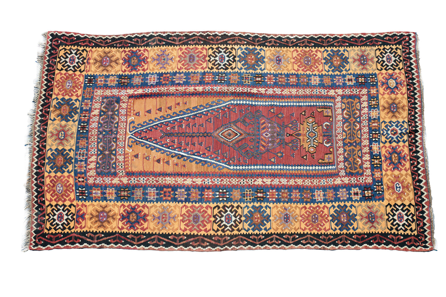 Anatolian Hand Woven Nomadic Yahyali Kilim