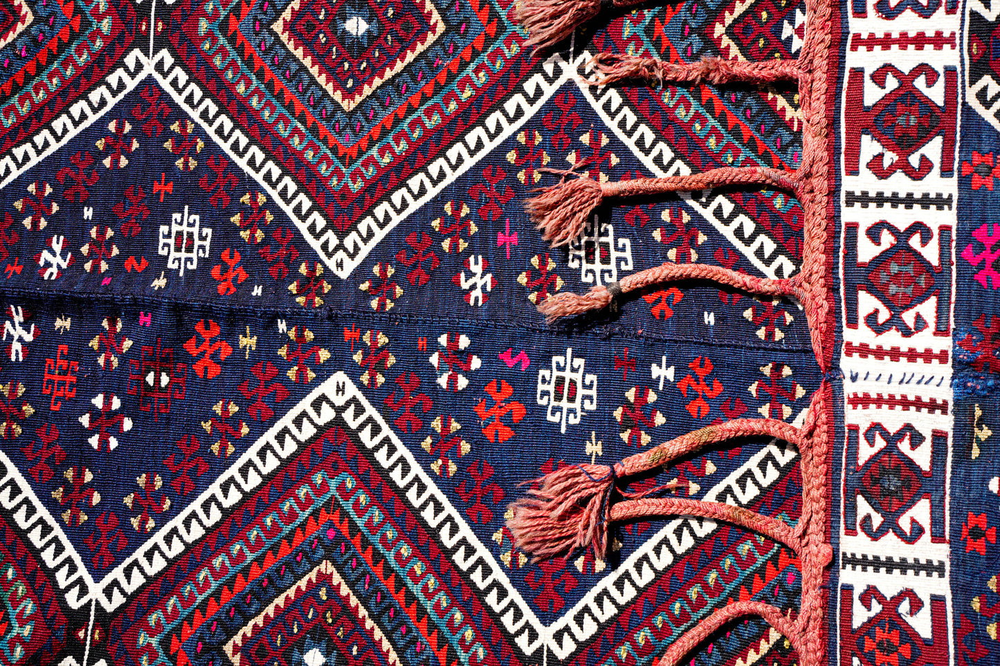 Anatolian Hand Woven Nomadic Van Kilim