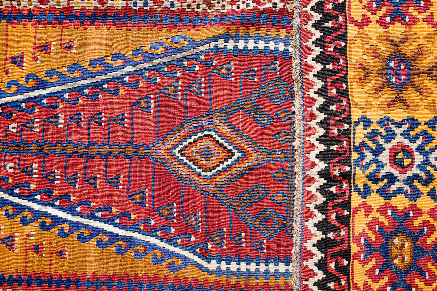 Anatolian Hand Woven Nomadic Yahyali Kilim