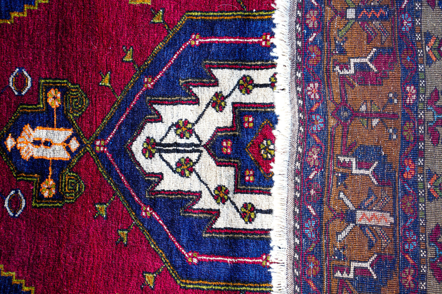 Anatolian Hand Woven Nomadic Yahyali Rug