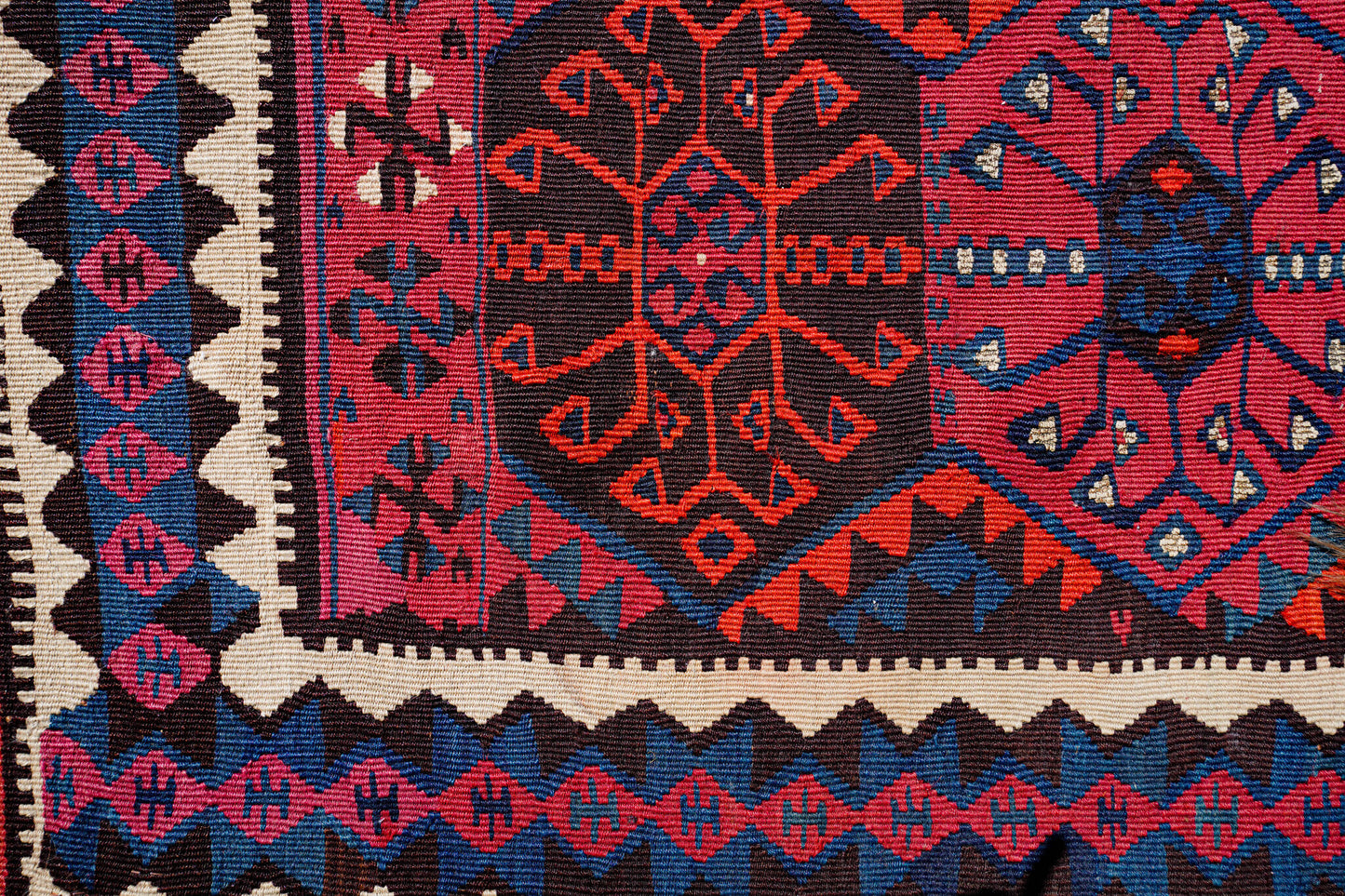 Anatolian Hand Woven Nomadic Van Kilim