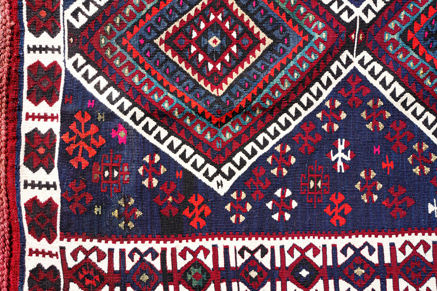 Anatolian Hand Woven Nomadic Van Kilim