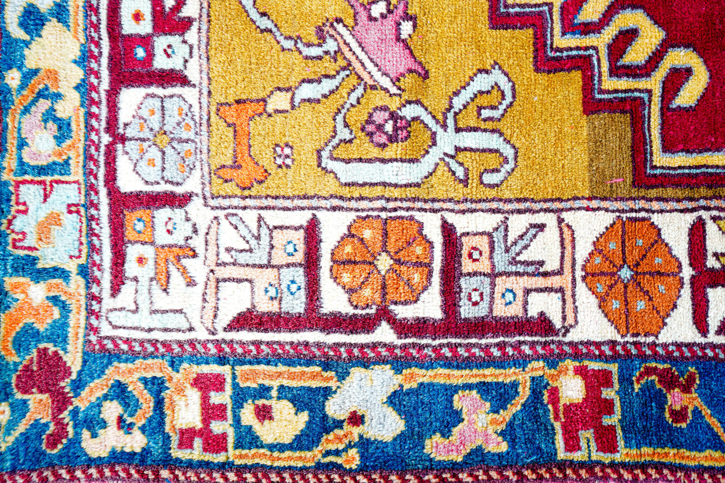 Anatolian Hand Woven Nomadic Milas Rug