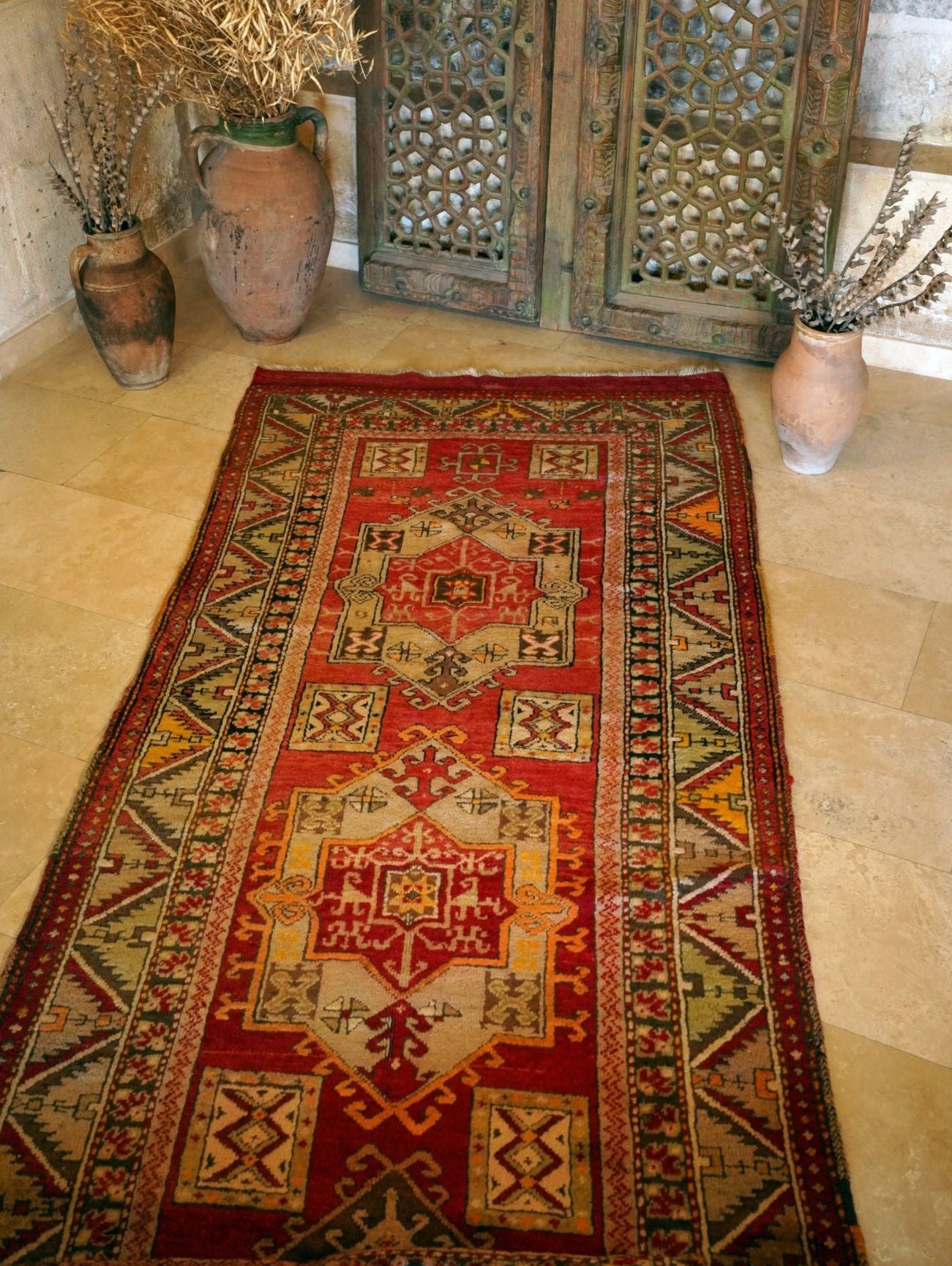 Anatolian Hand Woven Nomadic Sivas Rug