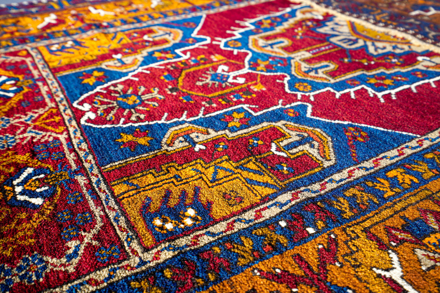 Anatolian Hand Woven Nomadic Yahyali Rug