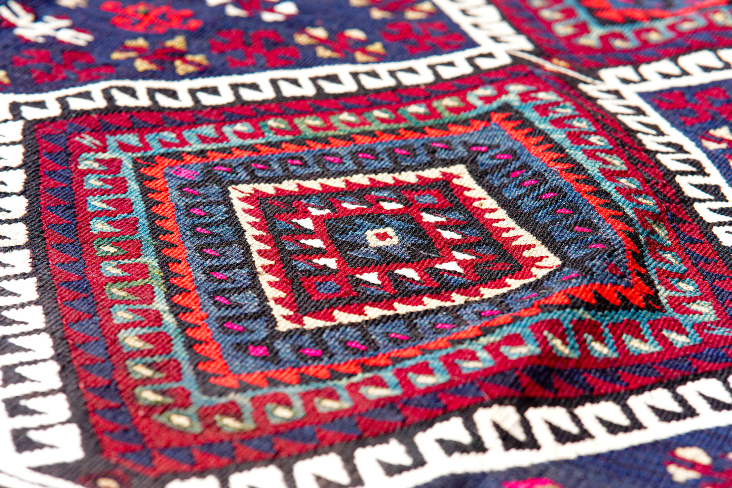 Anatolian Hand Woven Nomadic Van Kilim