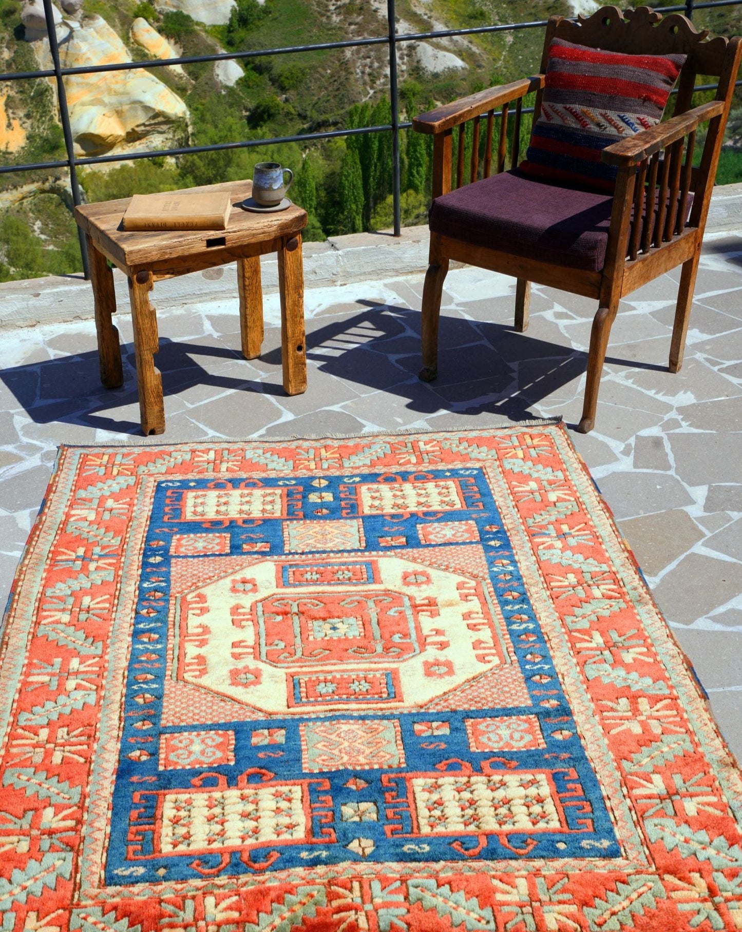 Anatolian Hand Woven Nomadic Yahyali Rug