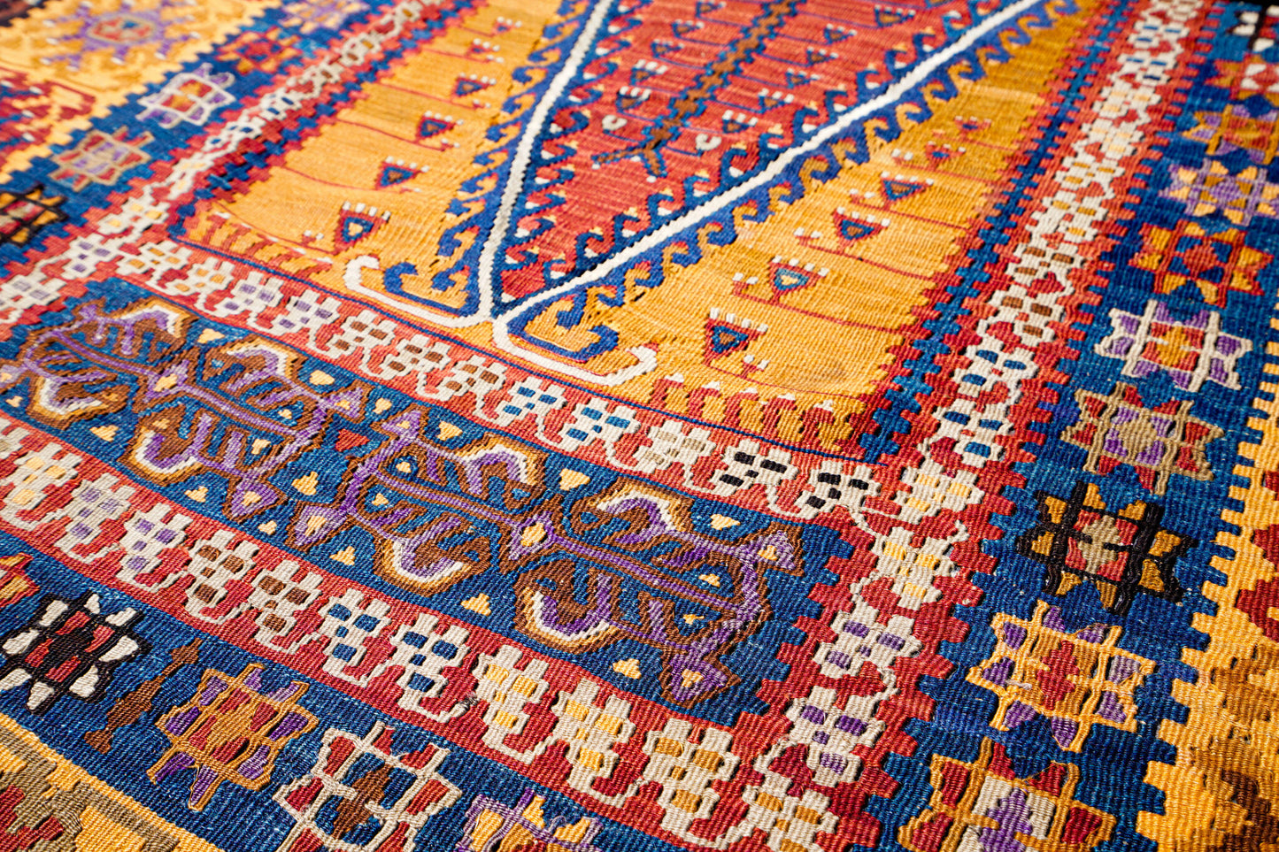 Anatolian Hand Woven Nomadic Yahyali Kilim