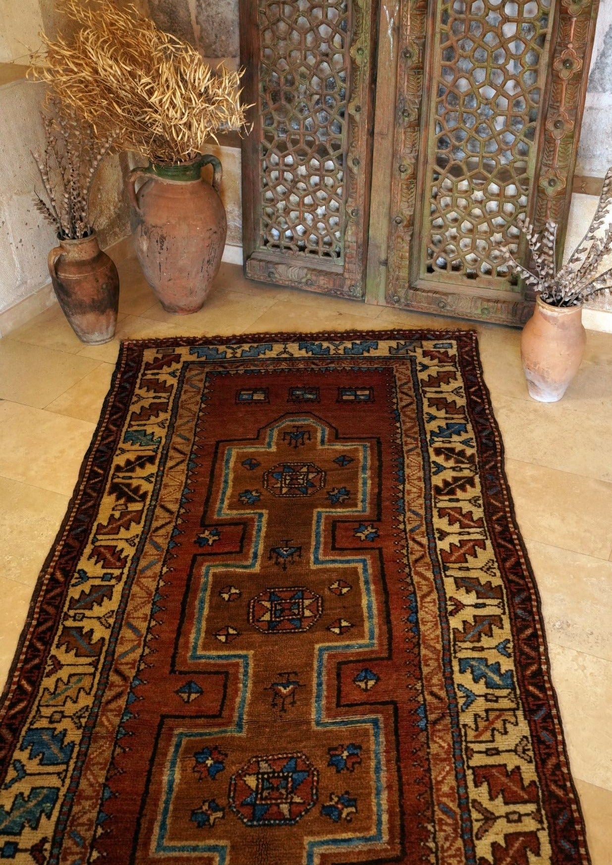 Anatolian Hand Woven Nomadic Kars Rug