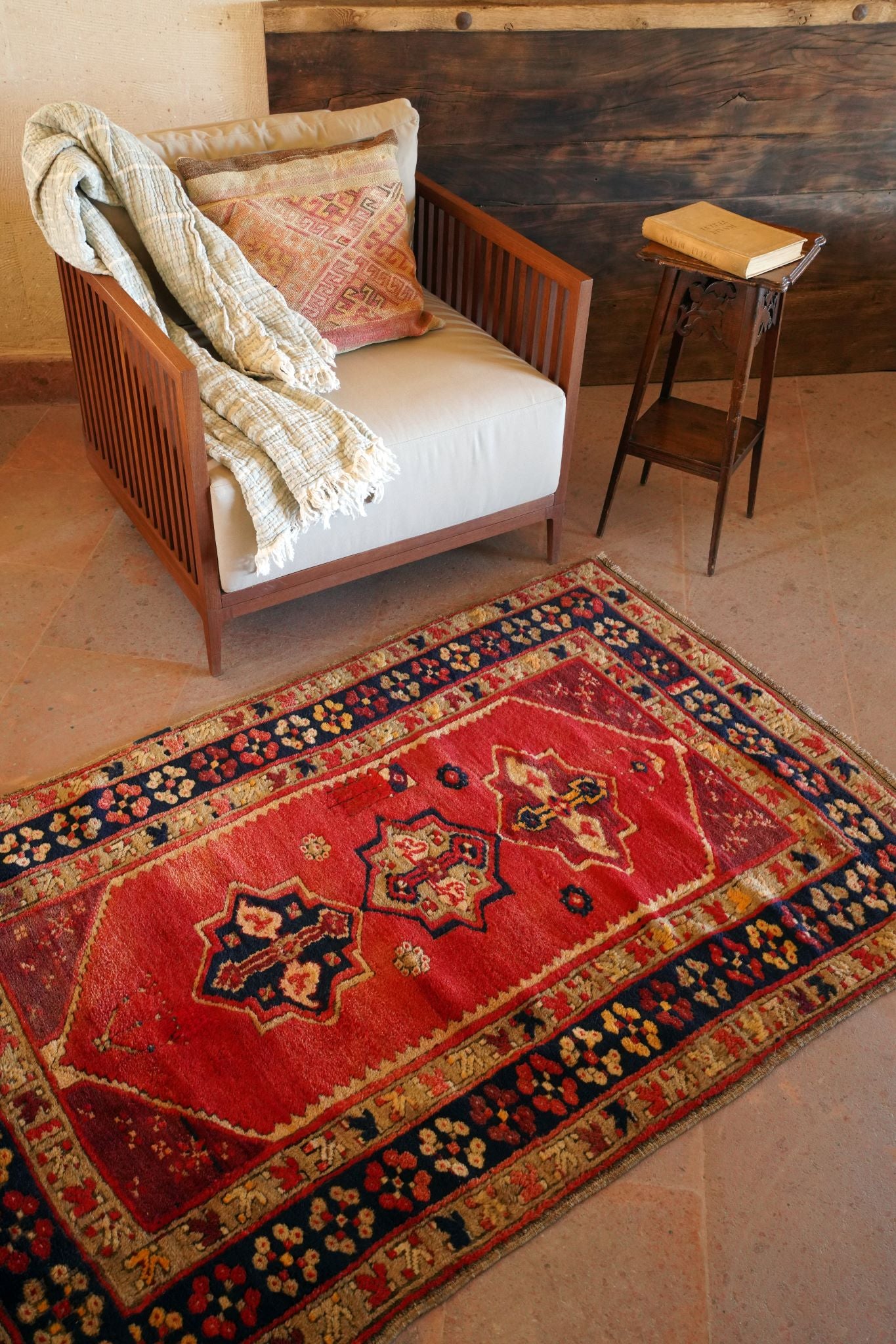 Anatolian Hand Woven Nomadic Nigde-Fertek Rug