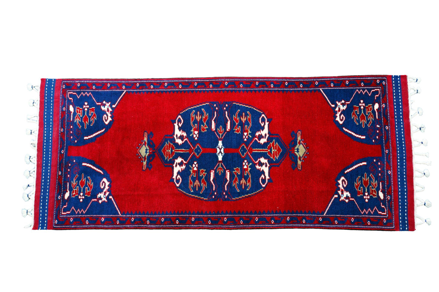 Anatolian Hand Woven Nomadic Bergama Rug