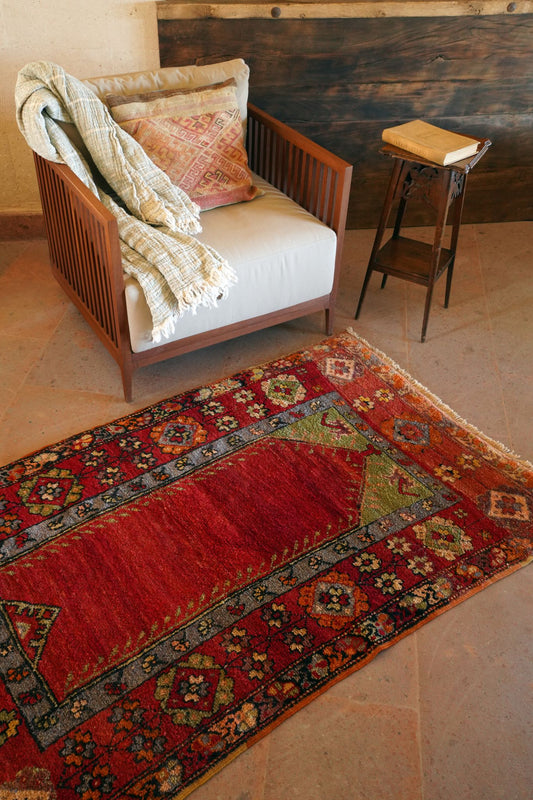 Anatolian Hand Woven Nomadic Konya-Kecimuslu Rug