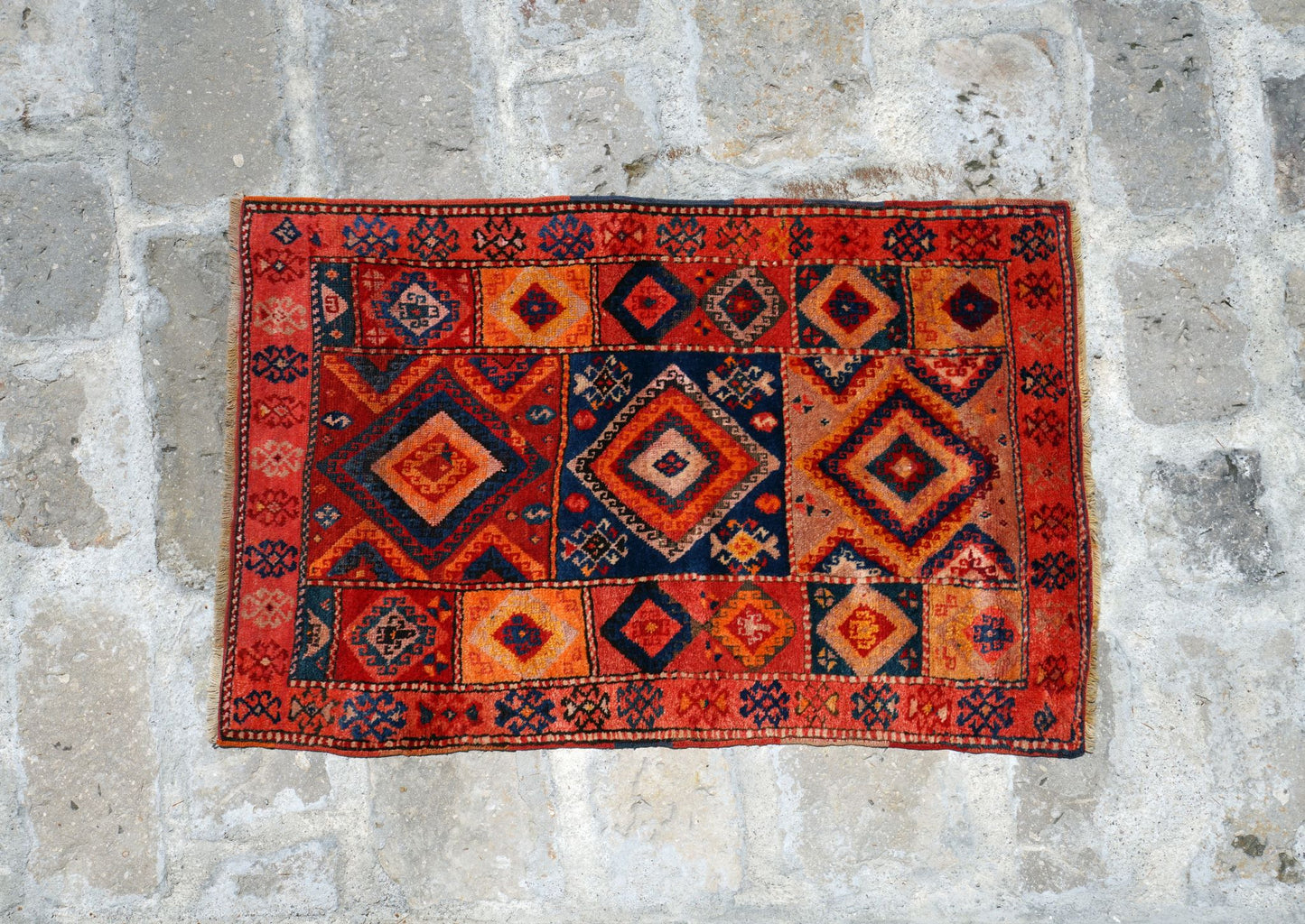 Anatolian Hand Woven Nomadic Herke Rug