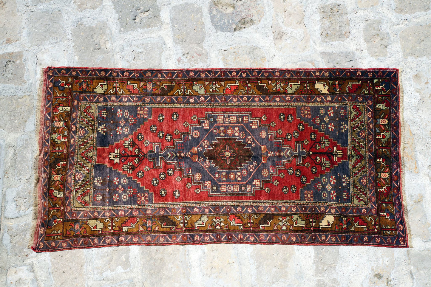 Anatolian Hand Woven Nomadic Yahyali Rug