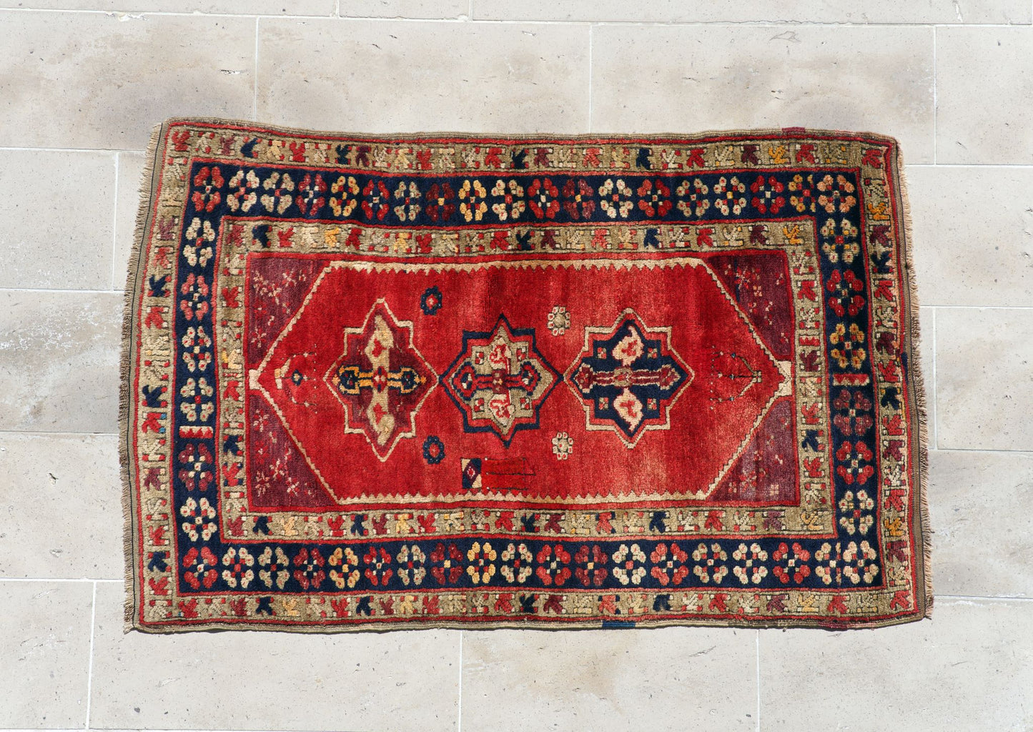 Anatolian Hand Woven Nomadic Nigde-Fertek Rug