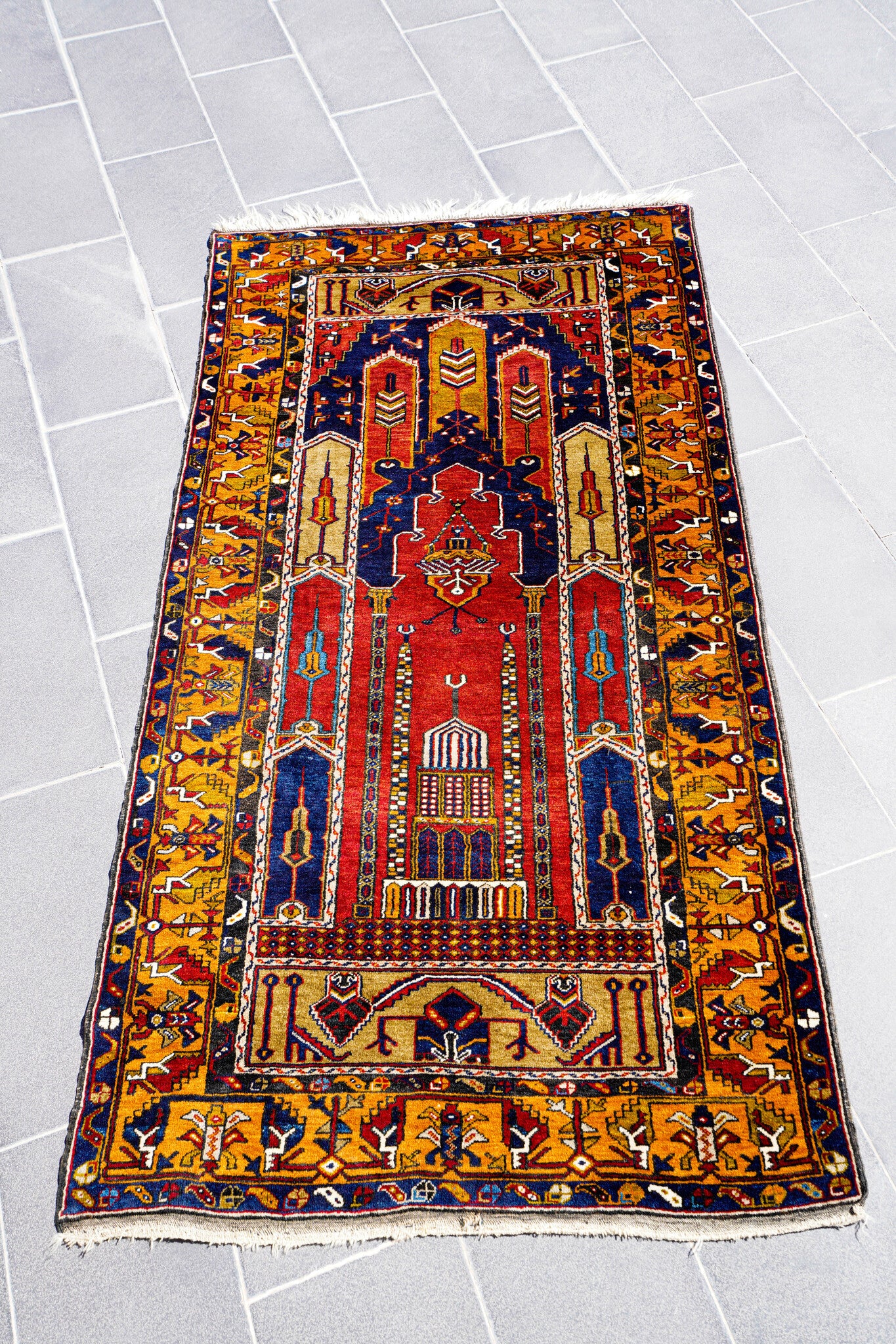 Anatolian Hand Woven Nomadic Yahyali Rug