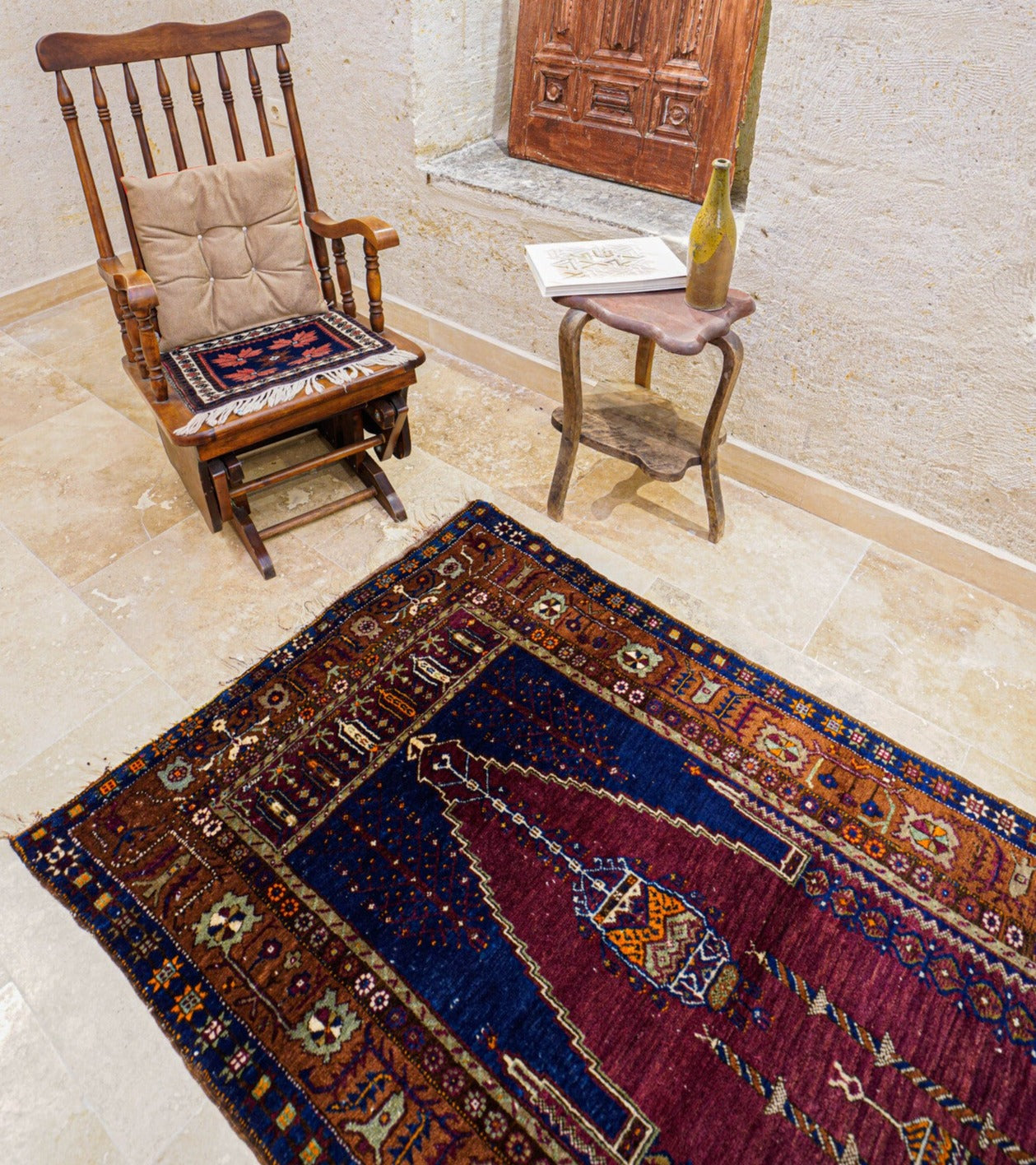 Anatolian Hand Woven Nomadic Yahyali Rug