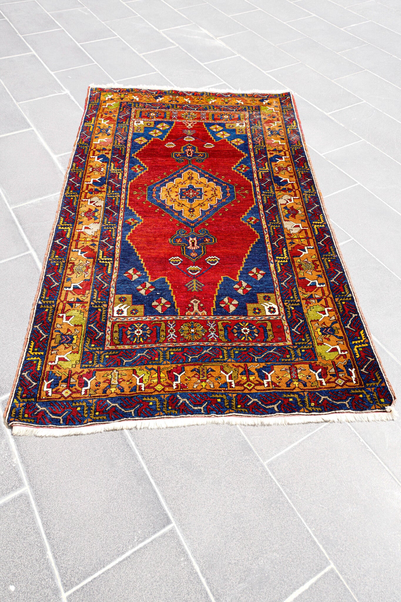 Anatolian Hand Woven Nomadic Yahyali Rug