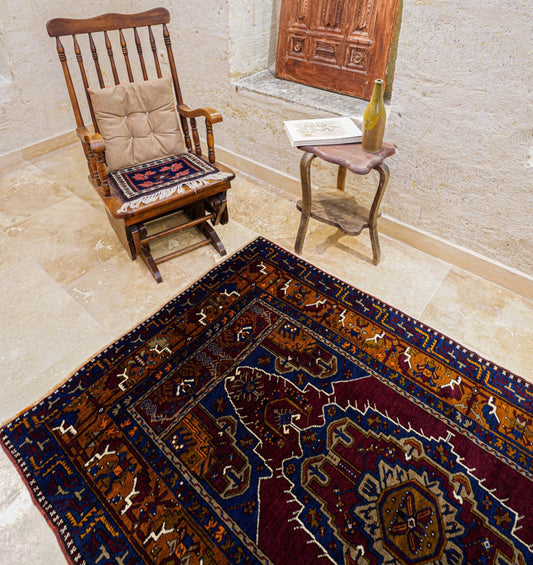 Anatolian Hand Woven Nomadic Yahyali Rug