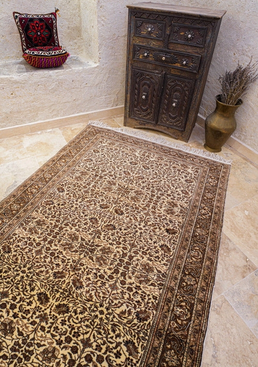 Anatolian Hand Woven Kayseri-Naturel Rug