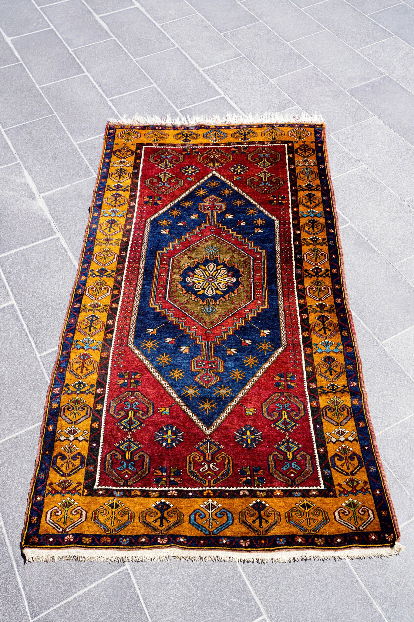 Anatolian Hand Woven Nomadic Yahyali Rug