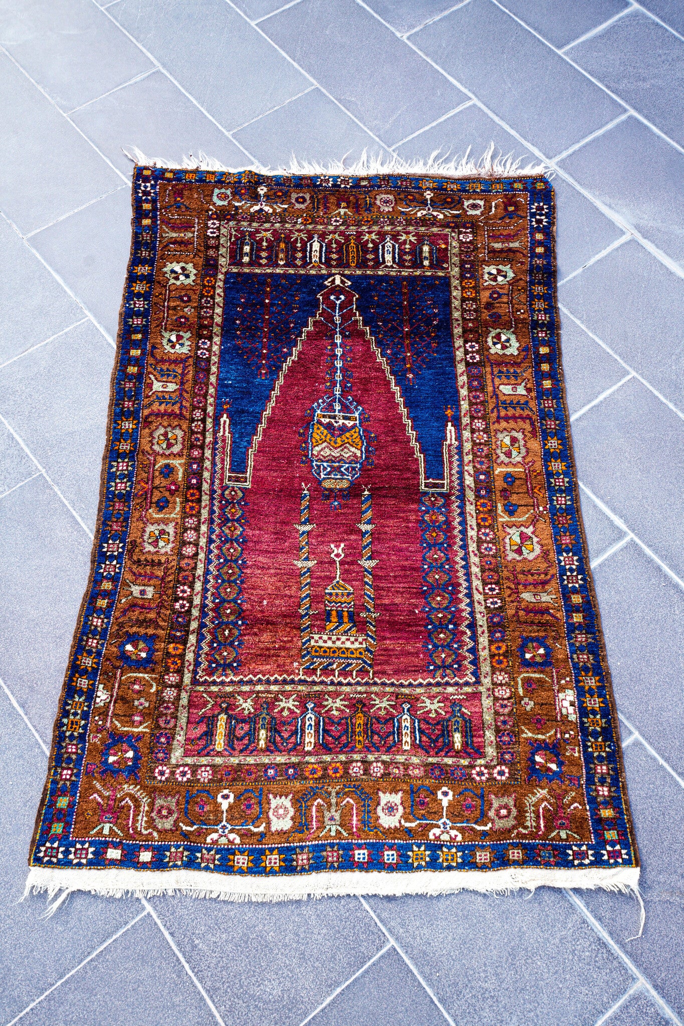 Anatolian Hand Woven Nomadic Yahyali Rug