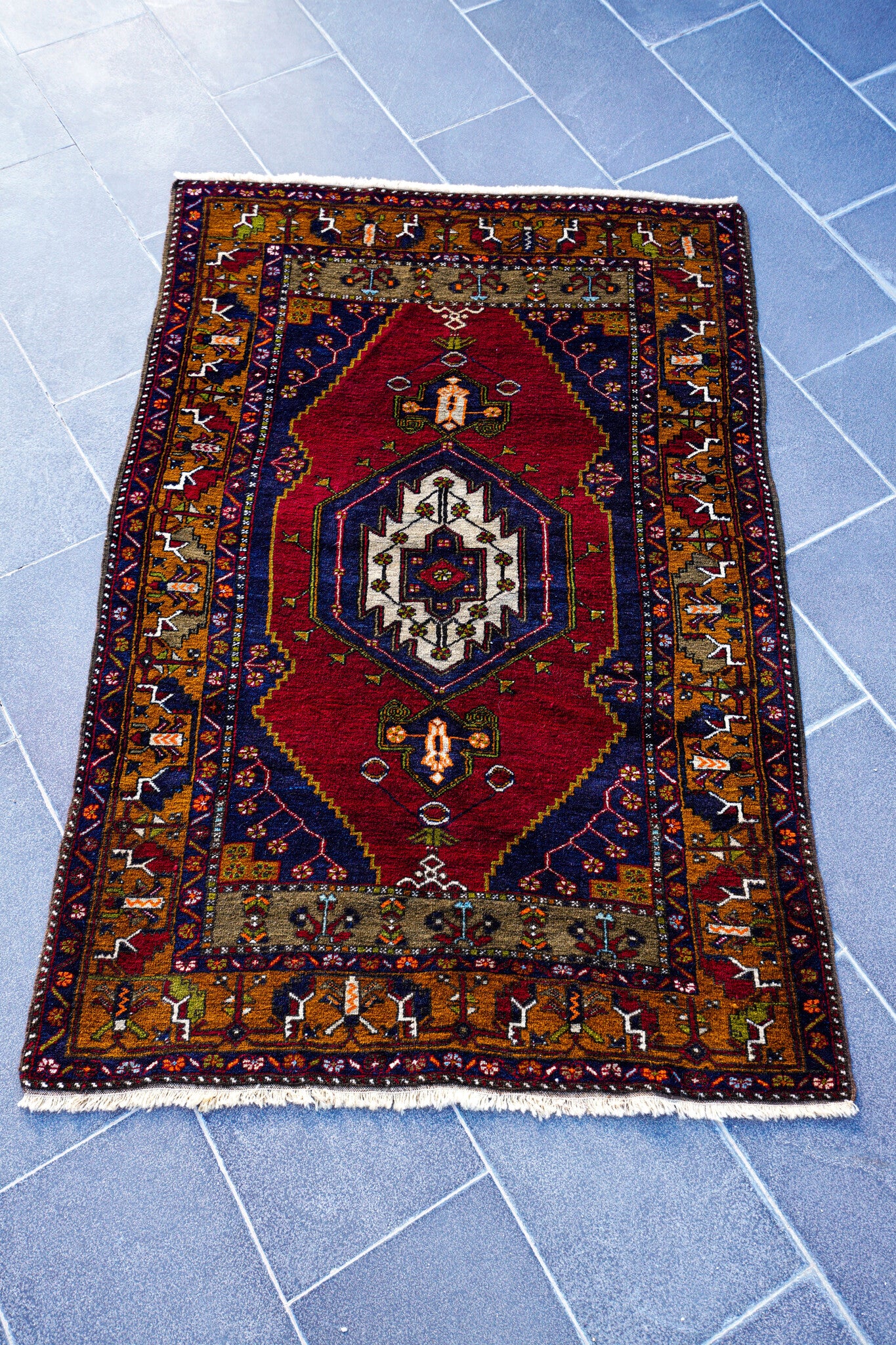 Anatolian Hand Woven Nomadic Yahyali Rug