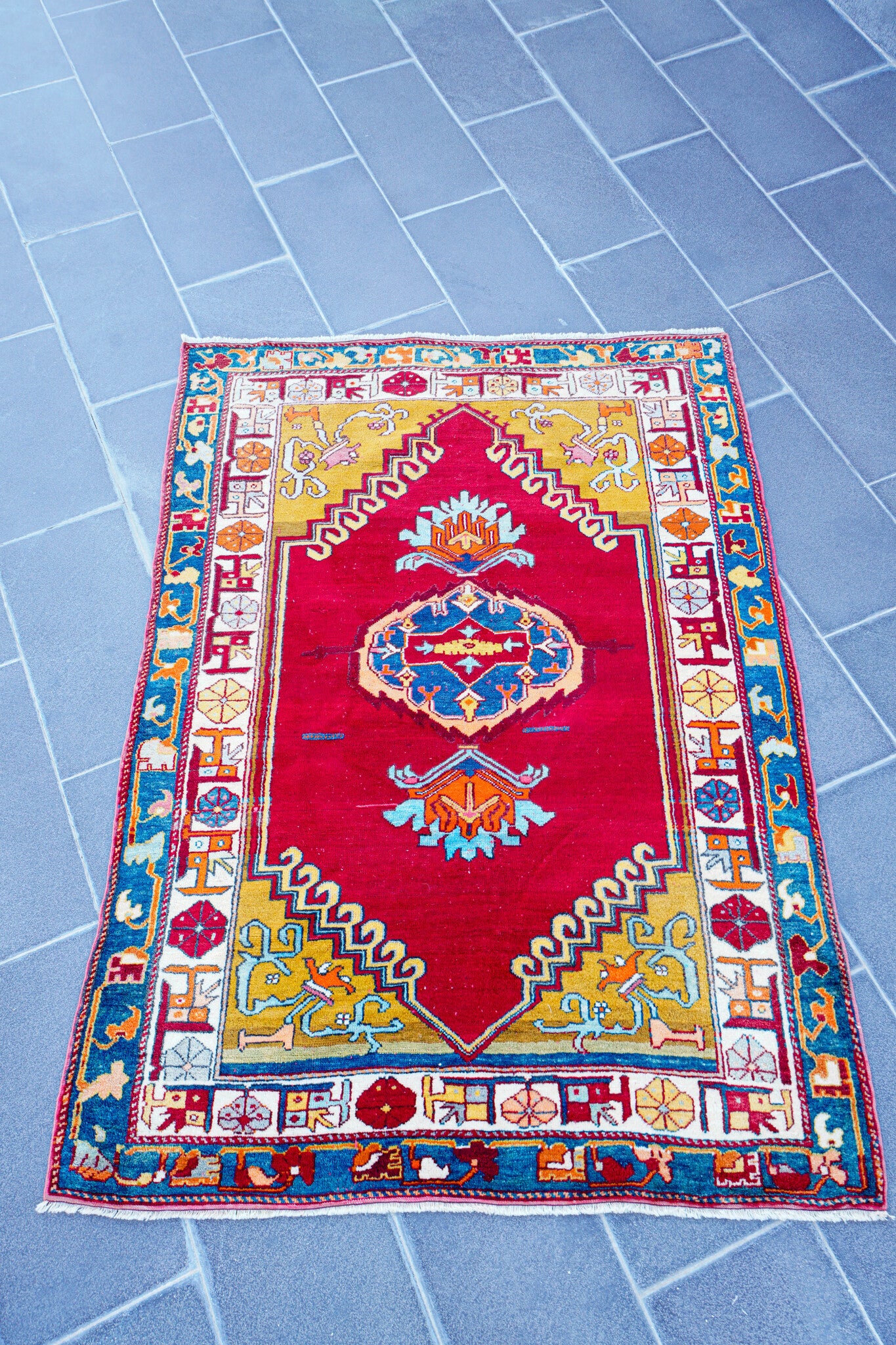 Anatolian Hand Woven Nomadic Milas Rug