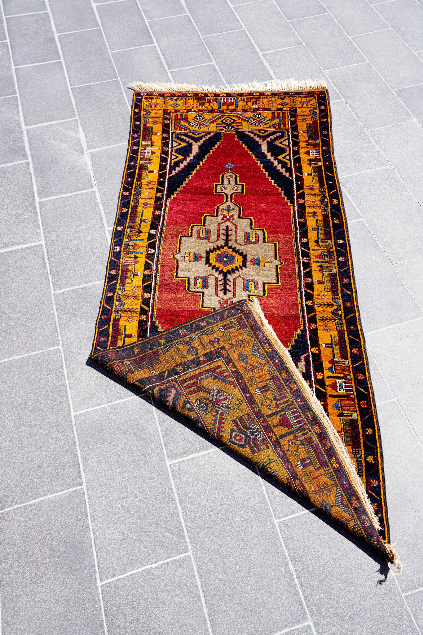 Anatolian Hand Woven Nomadic Yahyali Rug