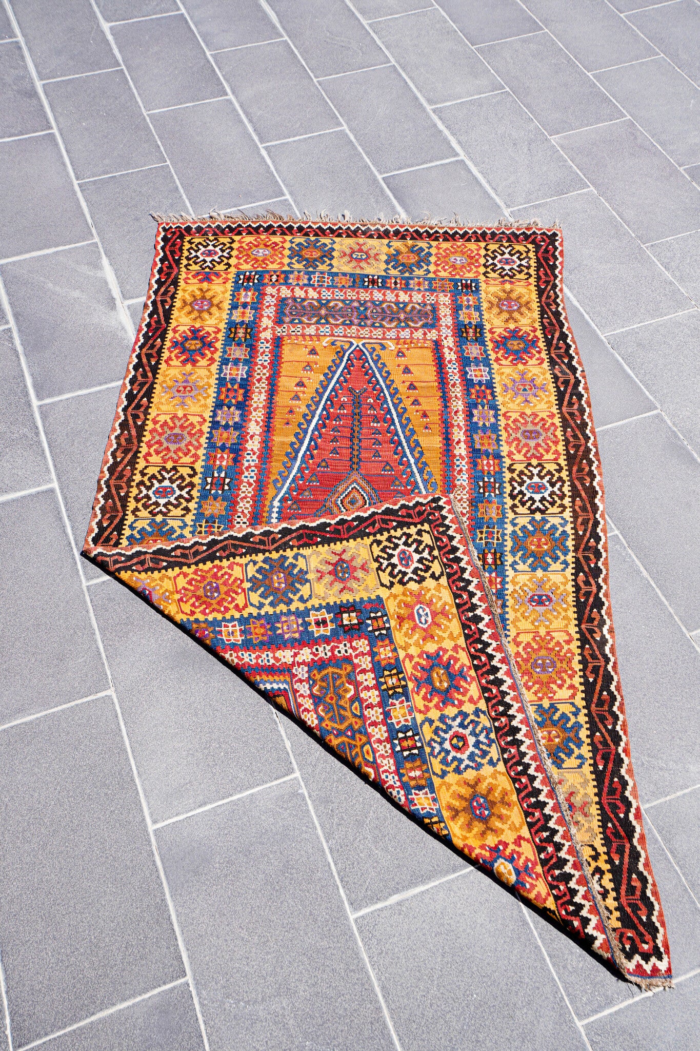 Anatolian Hand Woven Nomadic Yahyali Kilim