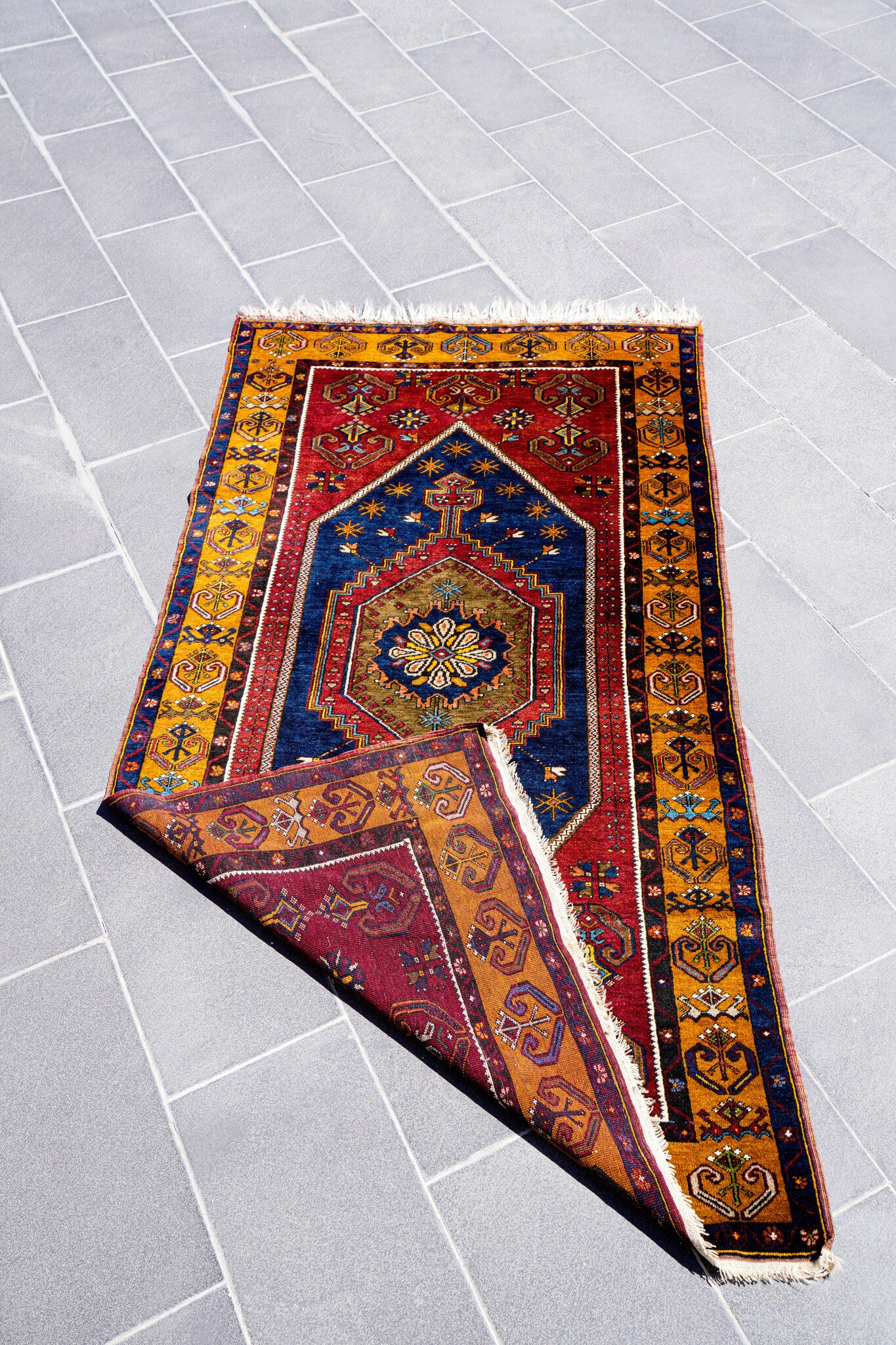 Anatolian Hand Woven Nomadic Yahyali Rug