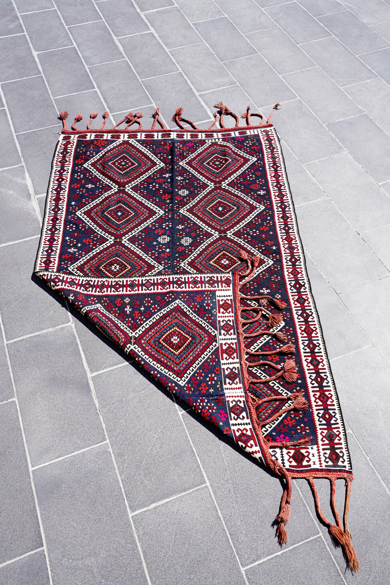 Anatolian Hand Woven Nomadic Van Kilim