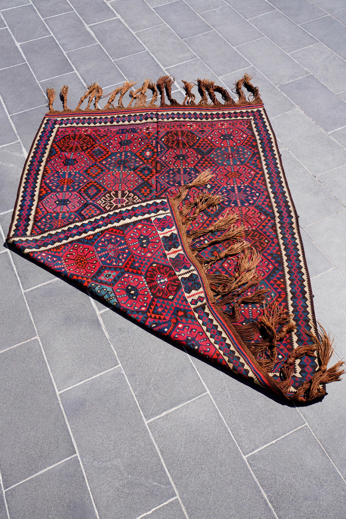 Anatolian Hand Woven Nomadic Van Kilim