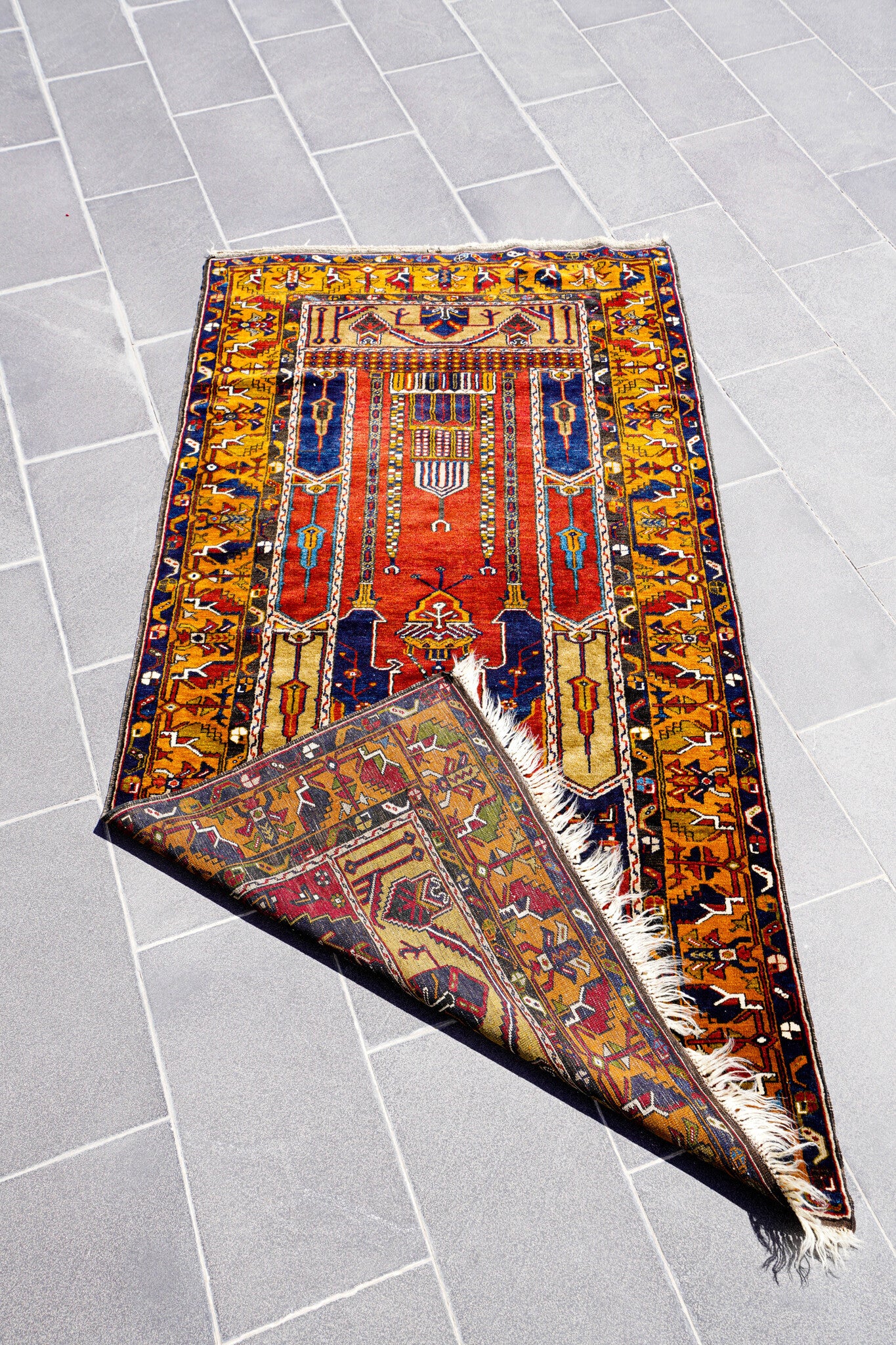 Anatolian Hand Woven Nomadic Yahyali Rug