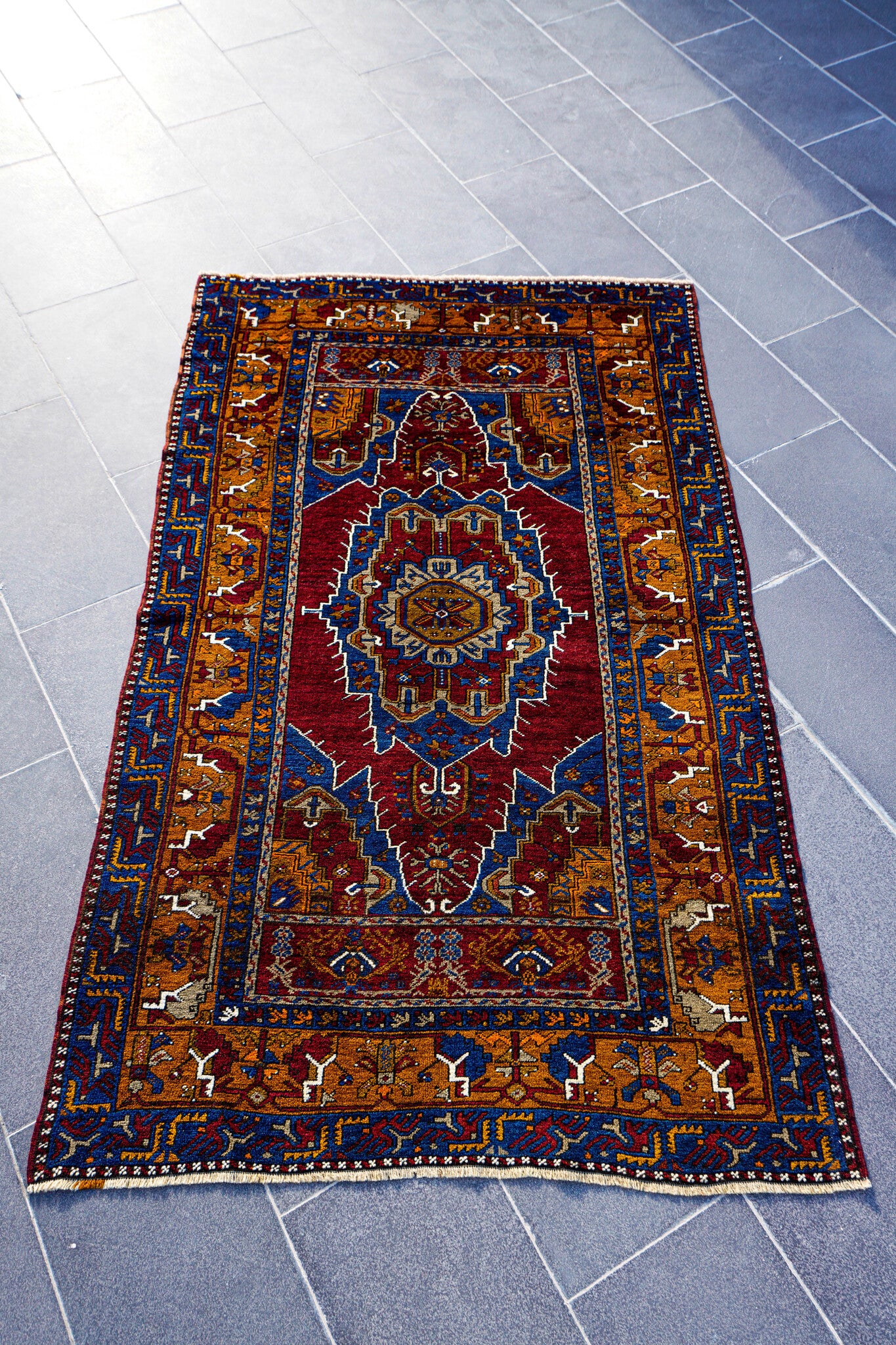 Anatolian Hand Woven Nomadic Yahyali Rug