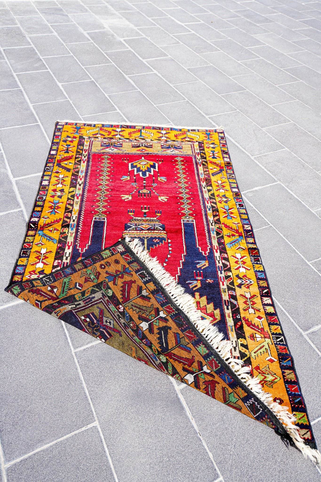 Anatolian Hand Woven Nomadic Yahyali Rug