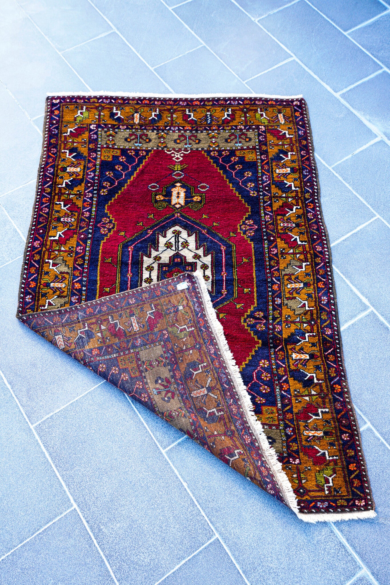 Anatolian Hand Woven Nomadic Yahyali Rug