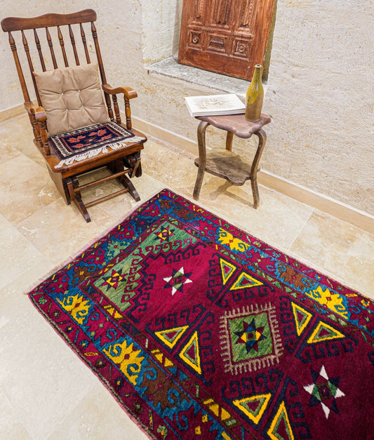 Anatolian Hand Woven Nomadic Malatya-Safak Rug