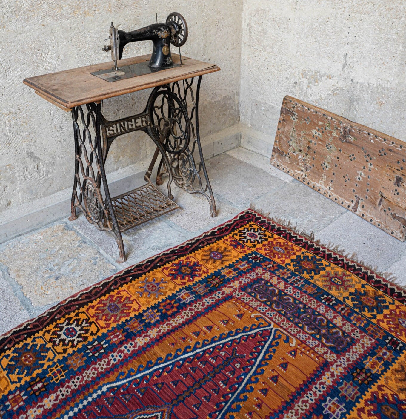 Anatolian Hand Woven Nomadic Yahyali Kilim