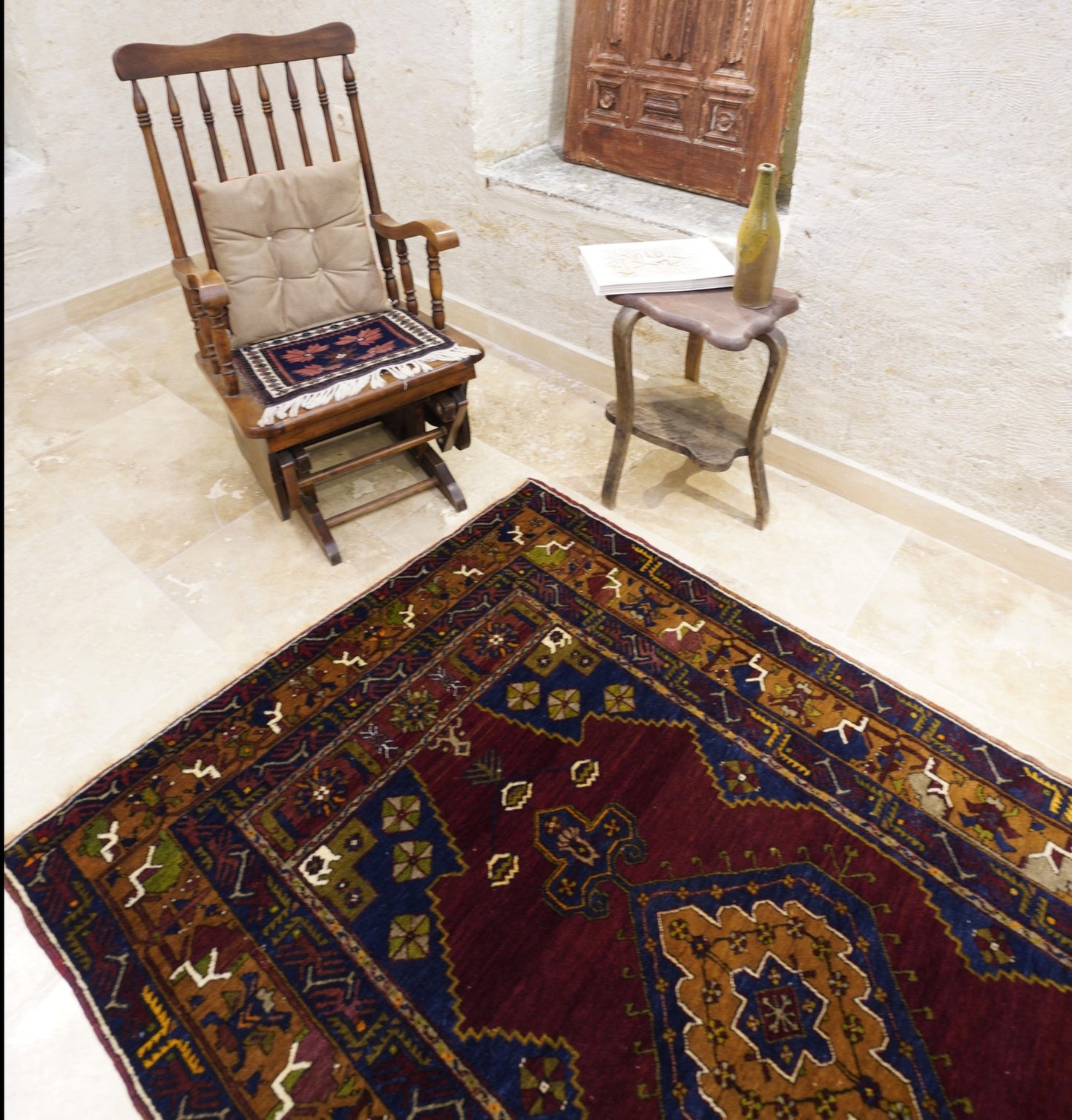 Anatolian Hand Woven Nomadic Yahyali Rug