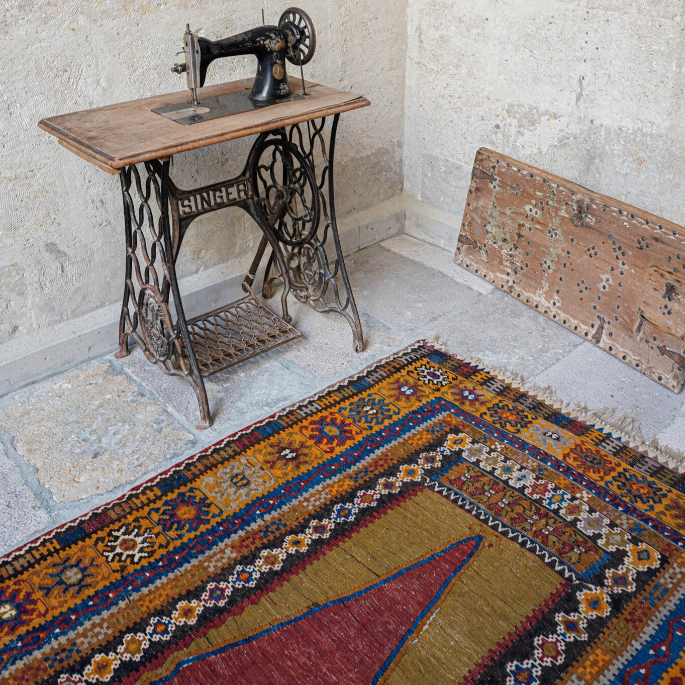 Anatolian Hand Woven Nomadic Yahyali Kilim