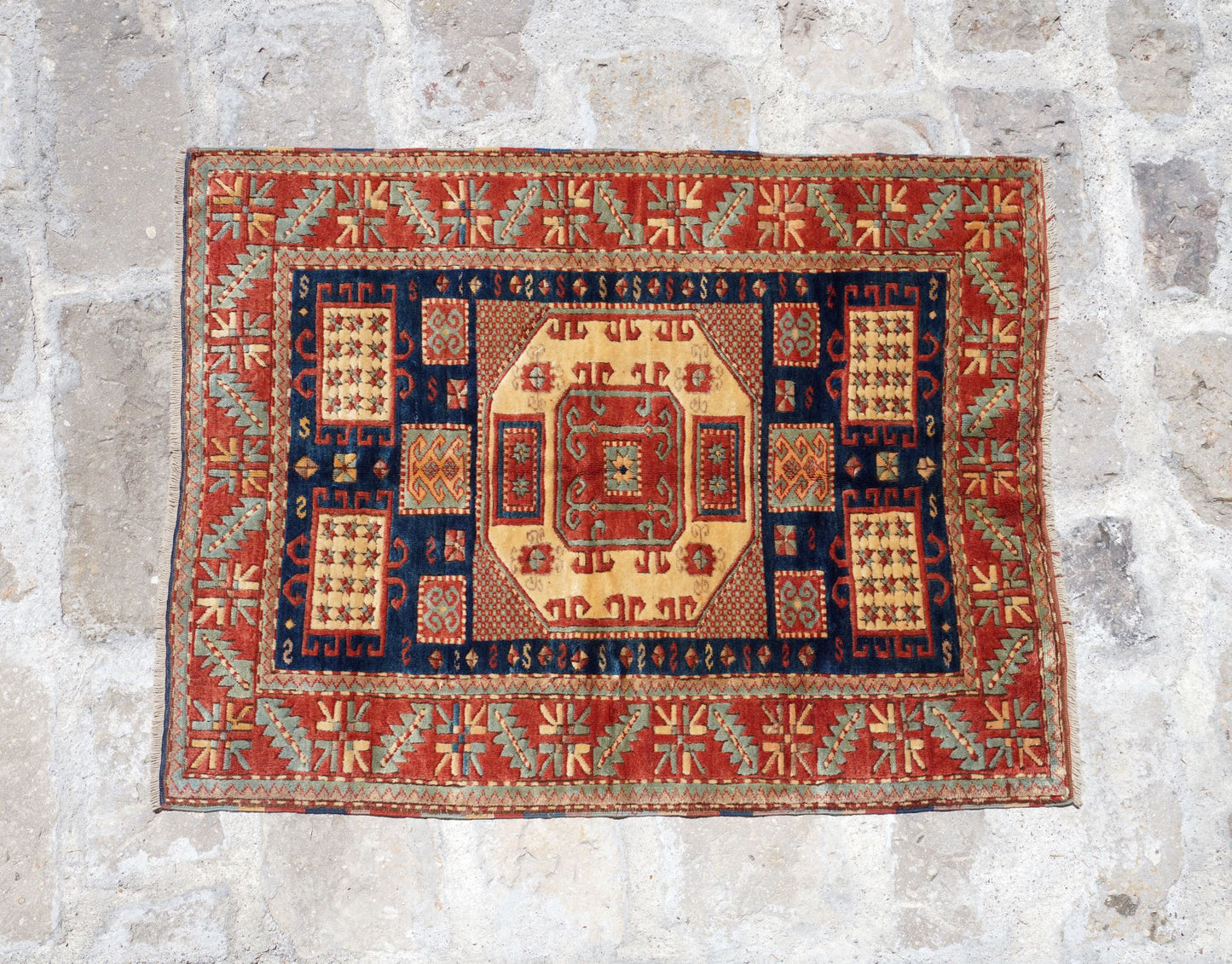 Anatolian Hand Woven Nomadic Yahyali Rug