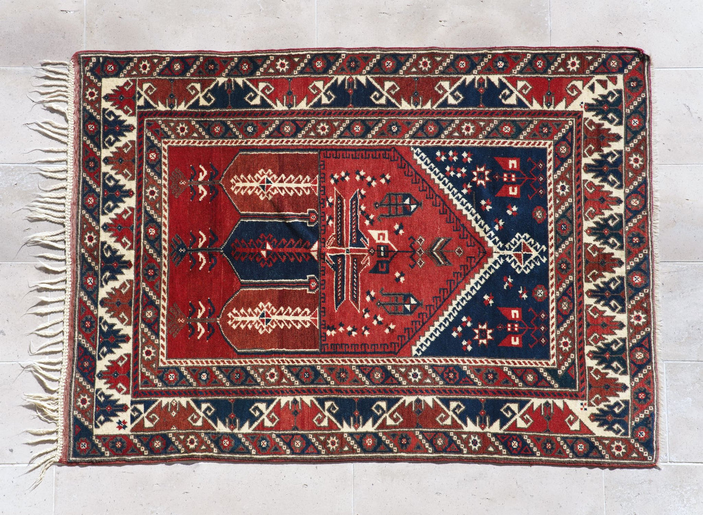 Anatolian Hand Woven Nomadic Dosemealti Rug