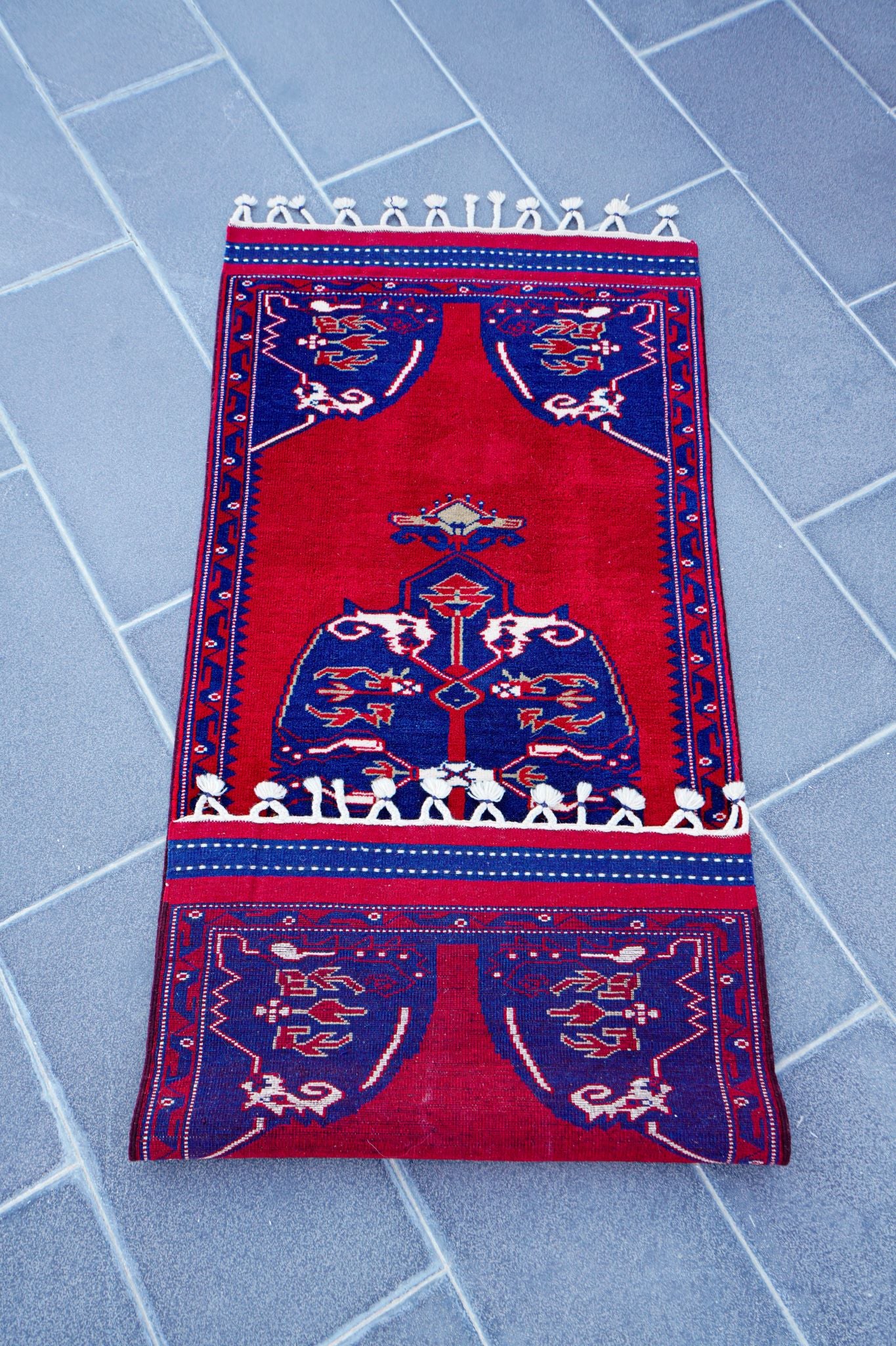 Anatolian Hand Woven Nomadic Bergama Rug